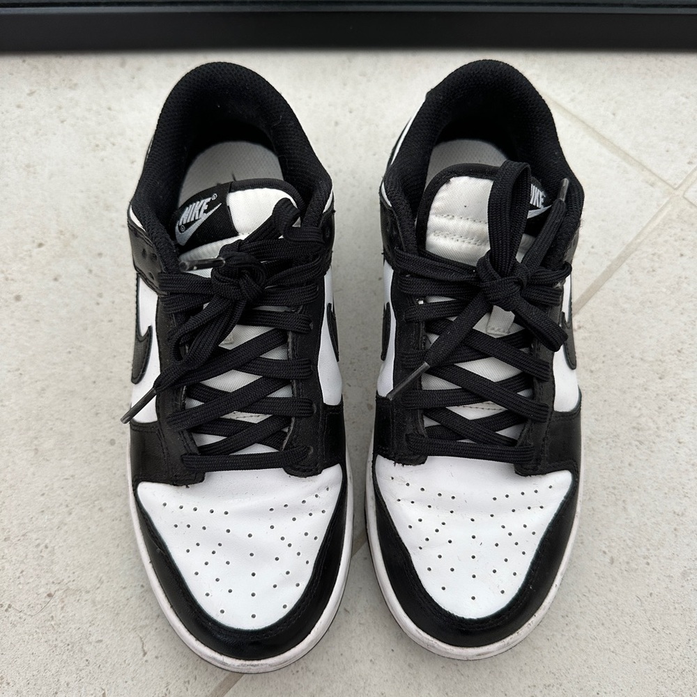 Nike Women's Dunk Low Shoes in Black & White - Picture 2 of 8